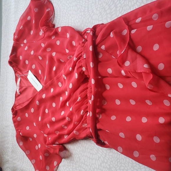 Francesca's Mi Ami Red and White Polka-dot Dress Size XXS - NWT - Picture 6 of 12